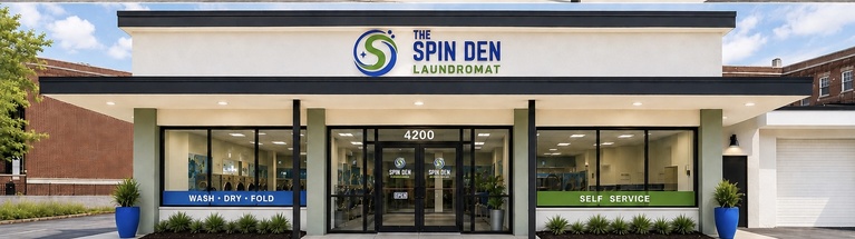 Rendering of the finished Spin Den storefront